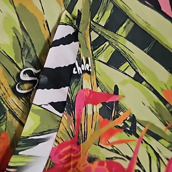 Sarah Chole for Bad Girls Silk‎ Tropical Zebra Print Bomber Jacket Size Small - Picture 9 of 11